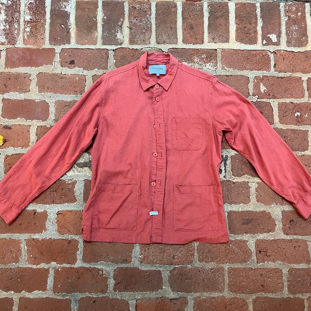 CORRIDOR red overshirt in Men's Medium in perfect condition